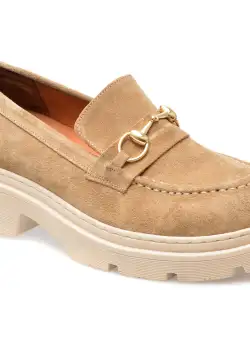 Mocasini GLORIA maro, 56211, din piele intoarsa