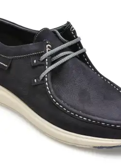 Mocasini OTTER bleumarin, SF2002, din nabuc