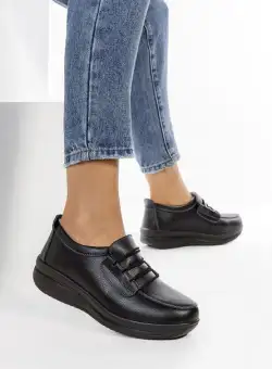 Mocasini piele naturala Kewanna V1 Negri