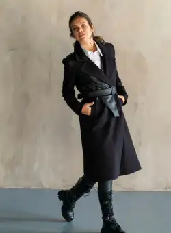 Palton Nicola negru Hermosa