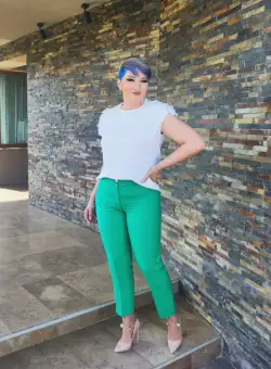 Pantalon 420 in verde Exnec