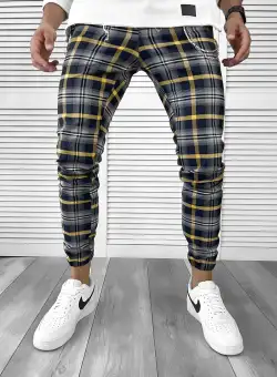 Pantaloni barbati casual in carouri 11951 B2-6**