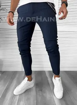 Pantaloni barbati casual regular fit bleumarin B7879 18-4 E ~