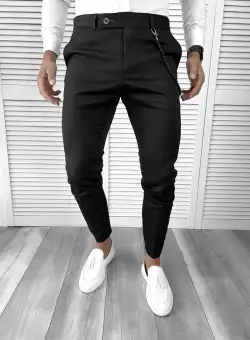 Pantaloni barbati eleganti negri 12133 D5*
