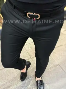 Pantaloni barbati eleganti negri B5391 B2 4-5
