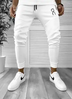Pantaloni de trening alb conici 12260 O3-1*