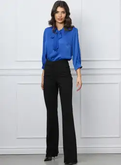 Pantaloni LaDonna negri evazati