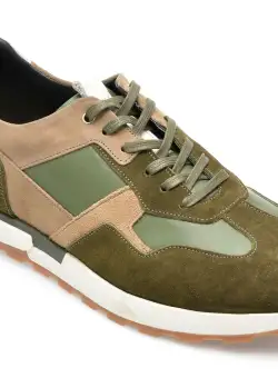 Pantofi AXXELLL kaki, TRL5008, din piele intoarsa