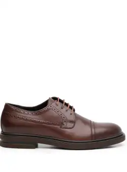 Pantofi casual barbati din piele naturala Leofex - 1000 Red Wood Box