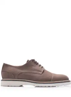 Pantofi casual bărbati din piele naturală, Leofex - 540 Taupe Nabuc