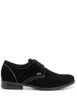 Pantofi casual barbati din piele naturala,Leofex - 578 negru velur