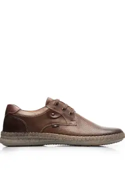 Pantofi casual bărbați din piele naturală, Leofex - 597 Redwood Box