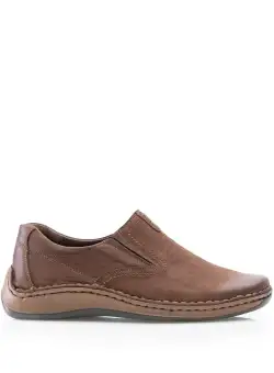 Pantofi casual barbati din piele naturala, Leofex - 919 Maro Nabuc