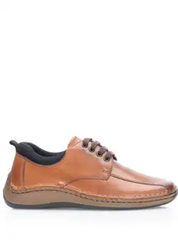 Pantofi casual bărbați din piele naturală, Leofex - 982 Cognac Box