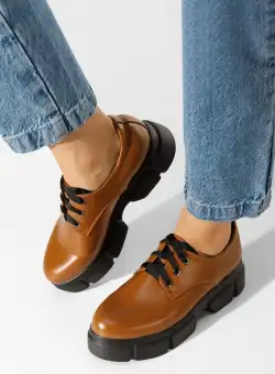 Pantofi casual dama Italica camel