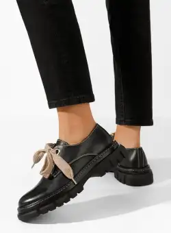 Pantofi casual dama piele Dasha V2 negri