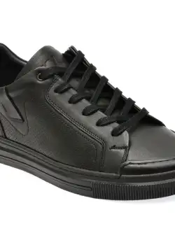 Pantofi casual GRYXX negri, HS496A, din piele naturala