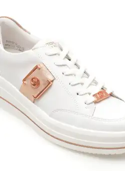 Pantofi casual REMONTE albi, D1C021, din piele naturala