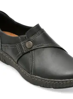 Pantofi CLARKS negri, CAROPEA, din piele naturala