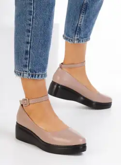 Pantofi cu talpa ortopedica Evelyne roz