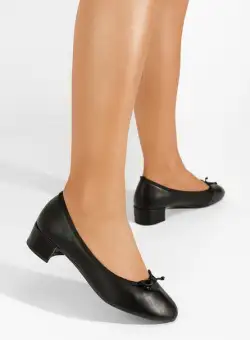 Pantofi cu toc gros Myrna negri