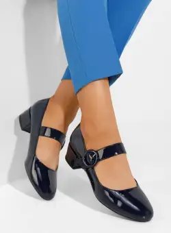 Pantofi cu toc mic Adevana navy