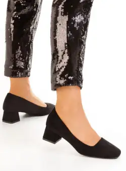 Pantofi cu toc mic Arola negri