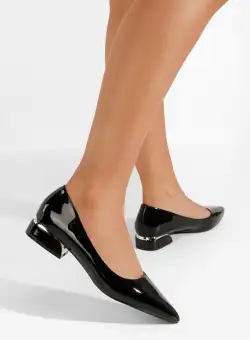Pantofi cu toc mic Bertesa negri