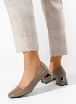 Pantofi cu toc mic Kaleva kaki