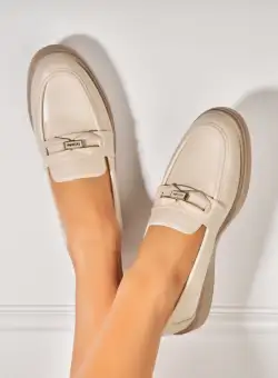 Pantofi dama casual Bej din Piele Ecologica Kiyan