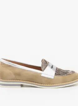 Pantofi dama casual din piele naturala - 031 Bej box