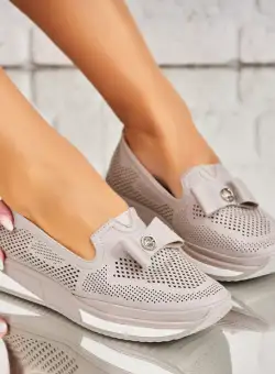 Pantofi dama casual Gri din Piele Ecologica Betal