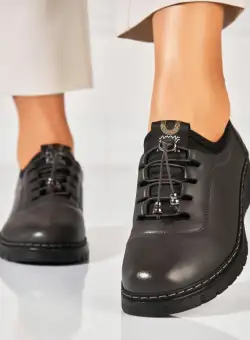 Pantofi dama casual Gri din Piele Ecologica Fira