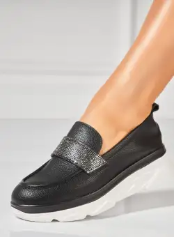 Pantofi dama casual Negri din Piele Ecologica Akai2