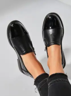 Pantofi dama casual Negri din Piele Ecologica Cali