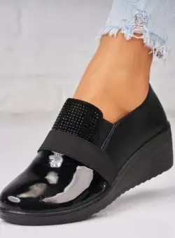 Pantofi dama casual Negri din Piele Ecologica Daizy