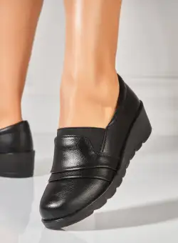 Pantofi dama casual Negri din Piele Ecologica Dina