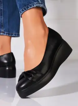 Pantofi dama casual Negri din Piele Ecologica Eslyn
