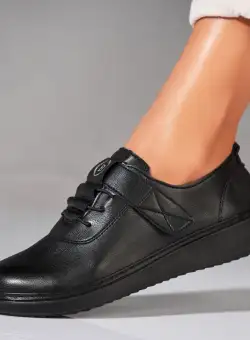 Pantofi dama casual Negri din Piele Ecologica Kaylyn