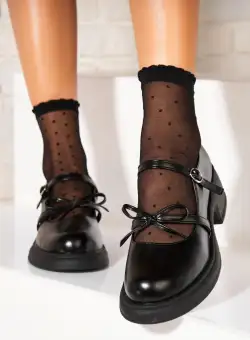 Pantofi dama casual Negri din Piele Ecologica Myrna
