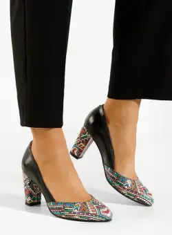 Pantofi dama piele naturala Elona V2 negri