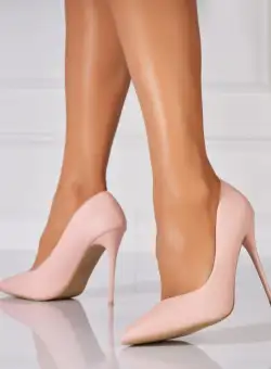 Pantofi dama stiletto Roz din Piele Ecologica Atena2