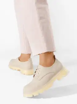 Pantofi derby dama Sloana S bej