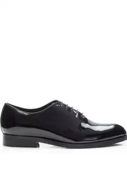 Pantofi eleganti barbati din piele naturala,Leofex- 112-3 Negru Lac