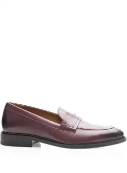 Pantofi eleganți bărbați din piele naturală, Leofex - 551 Vișiniu Box