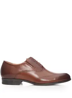 Pantofi eleganţi bărbaţi din piele naturală, Leofex - 581 Cognac Box