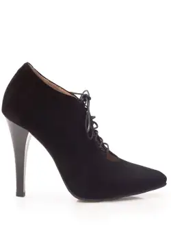 Pantofi eleganți damă din piele naturală - 58175 Negru Velur