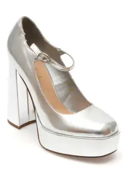 Pantofi EPICA argintii, R100, din piele ecologica
