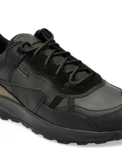 Pantofi GEOX negri, U36EZC, din piele ecologica
