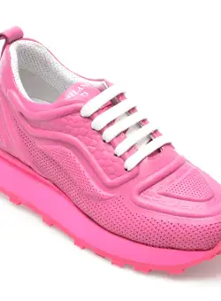 Pantofi GOLD DEER fucsia, 1187093, din piele naturala